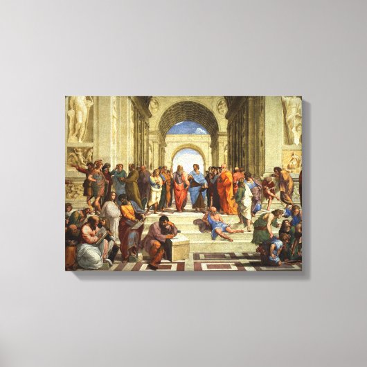 School voor schilderen in Athene Canvas Afdruk (Voorkant)