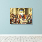 School voor schilderen in Athene Canvas Afdruk (Insitu (Houten vloer))