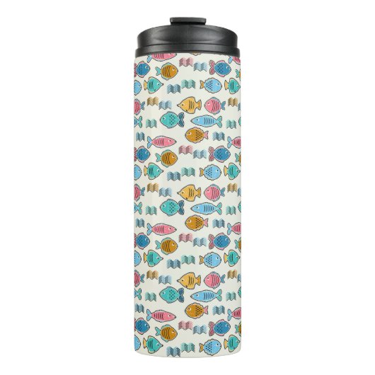 School voor visblokprints thermosbeker (Voorkant)