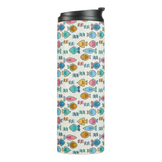 School voor visblokprints thermosbeker (Gedraaid links)