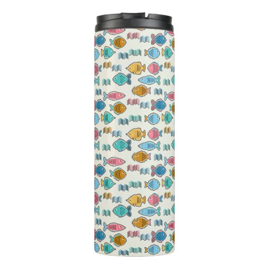 School voor visblokprints thermosbeker (Achterkant)