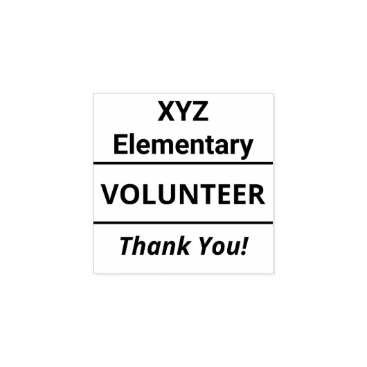 School Vrijwilliger Handstempel Rubberstempel (Afrduk)