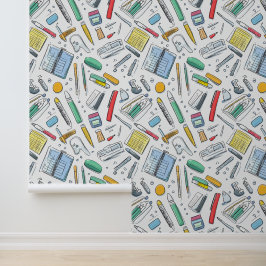 School wanddecoratie met Pencil Parker Notitieboek Behang