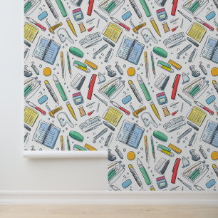 School wanddecoratie met Pencil Parker Notitieboek Behang