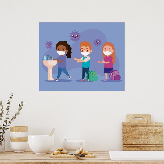 School was je handen poster (Keuken)