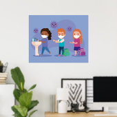 School Was Uw handen Poster (Thuiskantoor)