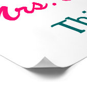 School - Welkom leraar klaslokaal - SRF Poster (Hoek)