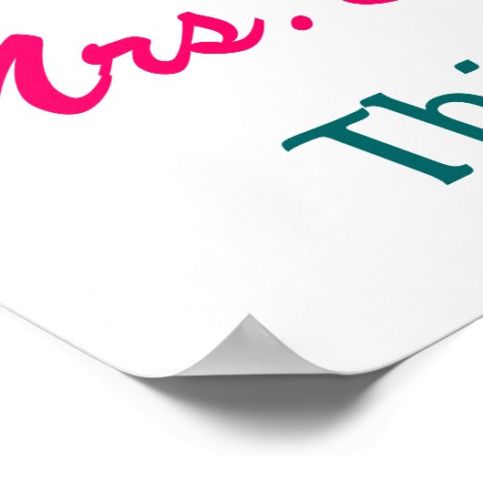 School - Welkom leraar klaslokaal - SRF Poster (Hoek)