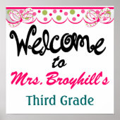 School - Welkom leraar klaslokaal - SRF Poster (Voorkant)