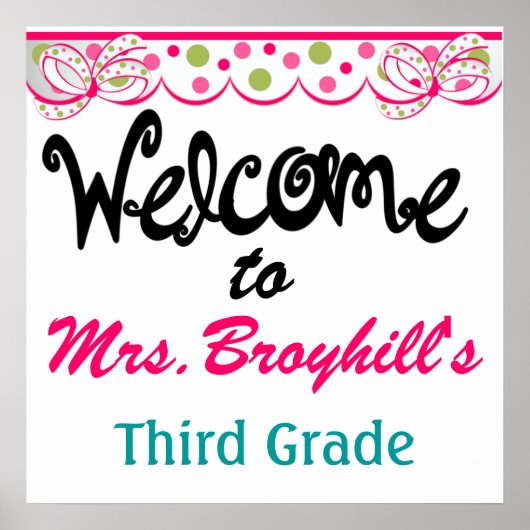 School - Welkom leraar klaslokaal - SRF Poster (Voorkant)