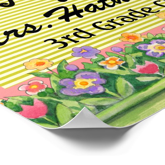 School - Welkom leraar klaslokaal - SRF Poster (Hoek)