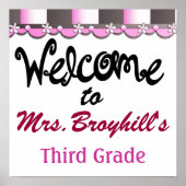 School - Welkom leraar klaslokaal - SRF Poster (Voorkant)