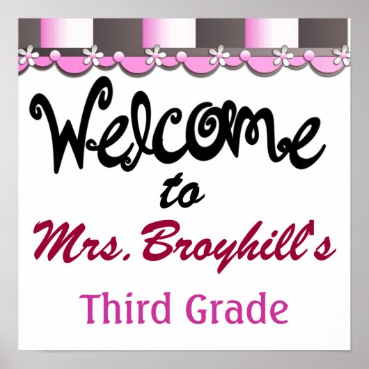 School - Welkom leraar klaslokaal - SRF Poster (Voorkant)