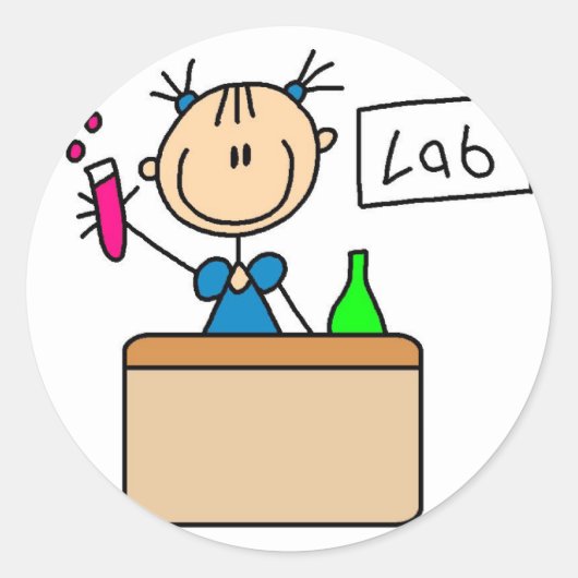 School Wetenschap Lab Sticker (Voorkant)