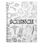 School Wetenschap Leraar Doodle Wetenschap Kunst K Notitieboek (Voorkant)