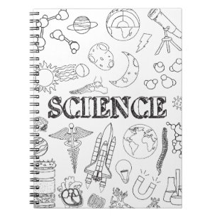 School Wetenschap Leraar Doodle Wetenschap Kunst K Notitieboek
