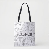 School Wetenschap Leraar Doodle Wetenschap Kunst K Tote Bag (Voorkant)