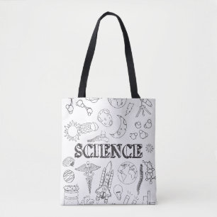 School Wetenschap Leraar Doodle Wetenschap Kunst K Tote Bag
