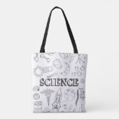 School Wetenschap Leraar Doodle Wetenschap Kunst K Tote Bag (Achterkant)