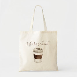 School Wine Coffee Funny Teacher Tote Bag