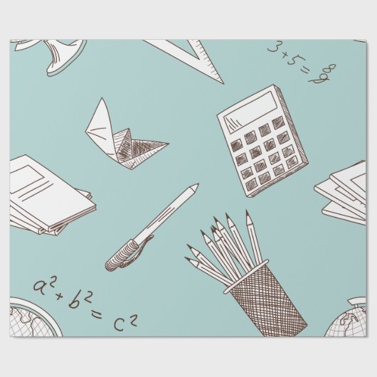 School-Wiskunde Cadeaupapier (Vlak)