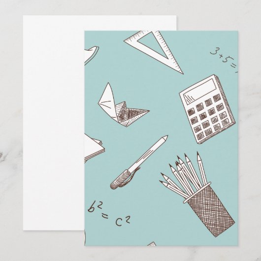 School-Wiskunde Kaart (Voorkant / Achterkant)