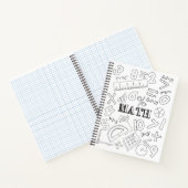 School Wiskunde Leraar Doodle Wiskunde Kunst Kleur Notitieboek (Binnen)