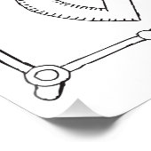 School Wiskunde Leraar Doodle Wiskunde Kunst Kleur Perfect Poster (Hoek)