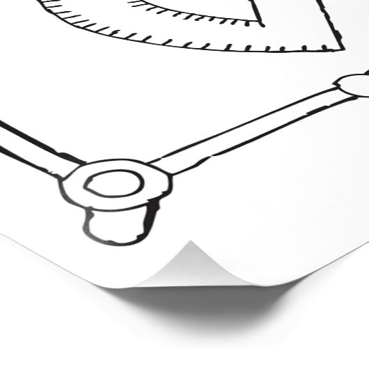 School Wiskunde Leraar Doodle Wiskunde Kunst Kleur Perfect Poster (Hoek)