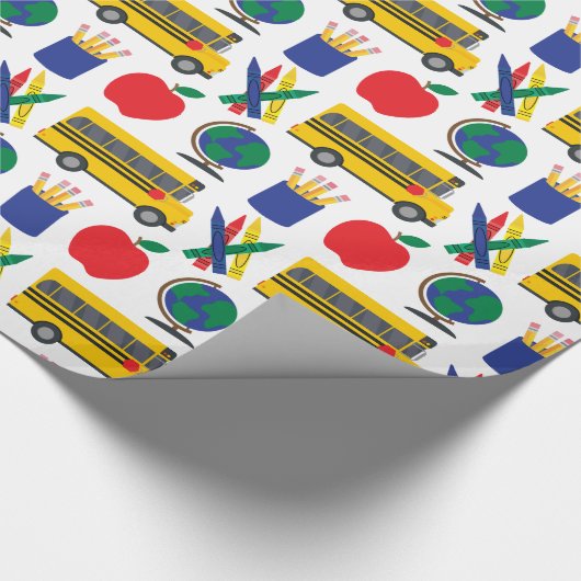 School Wrapping Papier voor Terug naar School (Hoek)