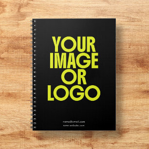 School Zakelijk Logo Foto Minimalistisch Zwart Notitieboek