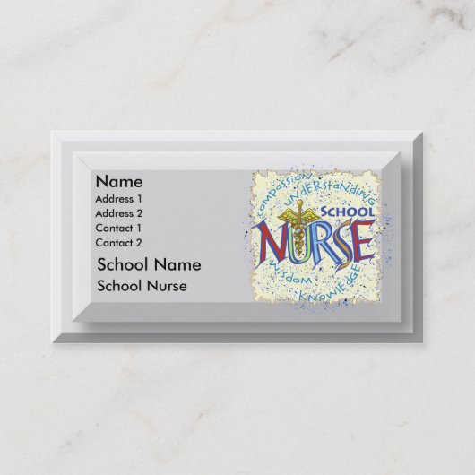 School Zuster Motto Visitekaartje (Voorkant)