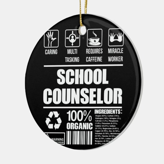 Schooladviseur 100% biologisch keramisch ornament (Links)