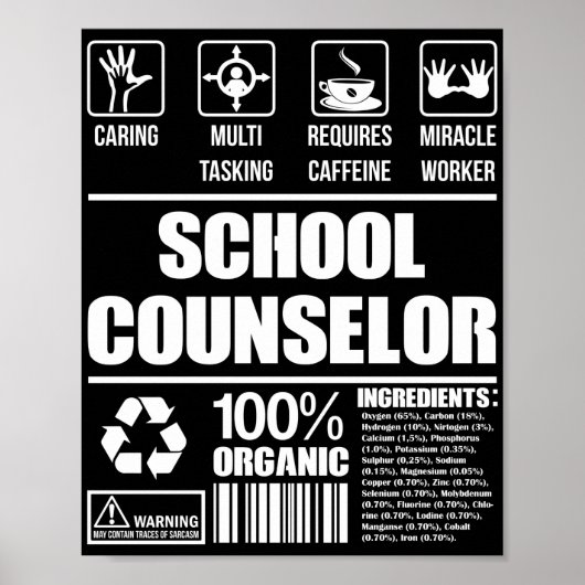 Schooladviseur 100% biologisch poster (Voorkant)