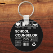 Schooladviseur 100% biologisch sleutelhanger (Voorkant)
