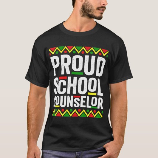 schooladviseur Afrika zwarte geschiedenis maand T-shirt (Voorkant)