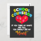 Schooladviseur Full Heart Appreciation Cadeauidee Briefkaart (Voorkant / Achterkant)