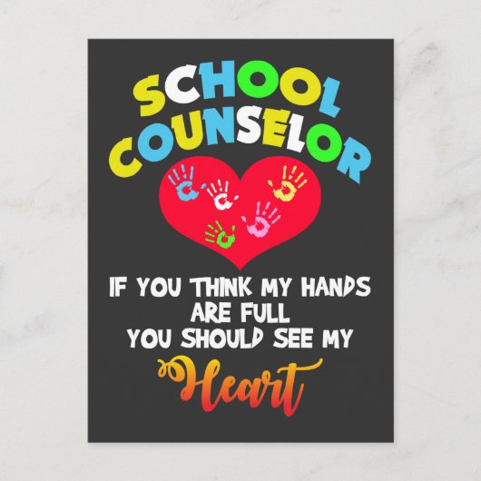 Schooladviseur Full Heart Appreciation Cadeauidee Briefkaart (Voorkant)