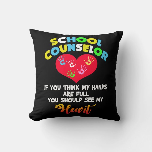 Schooladviseur Full Heart Appreciation Cadeauidee Kussen (Voorkant)