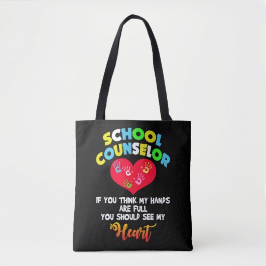 Schooladviseur Full Heart Appreciation Cadeauidee Tote Bag (Voorkant)