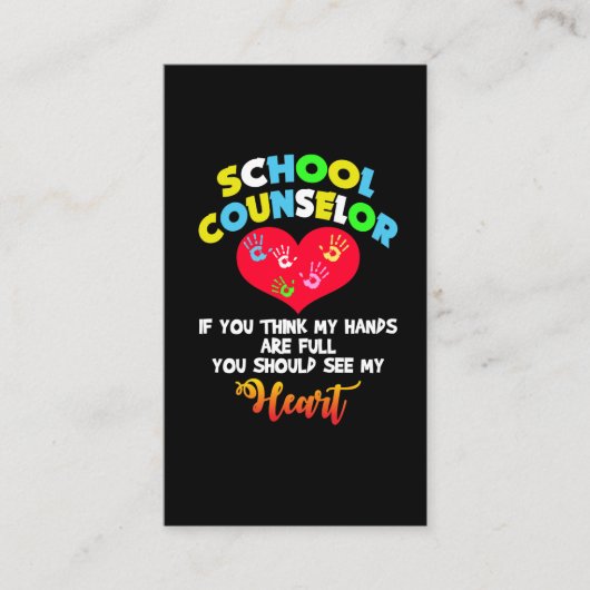 Schooladviseur Full Heart Appreciation Cadeauidee Visitekaartje (Voorkant)