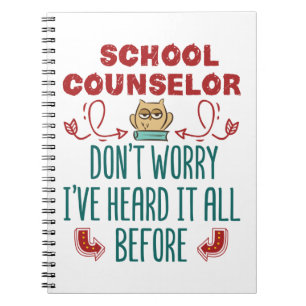 Schooladviseur Funny hoorde het al eerder Notitieboek