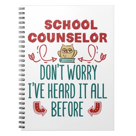 Schooladviseur Funny hoorde het al eerder Notitieboek (Voorkant)