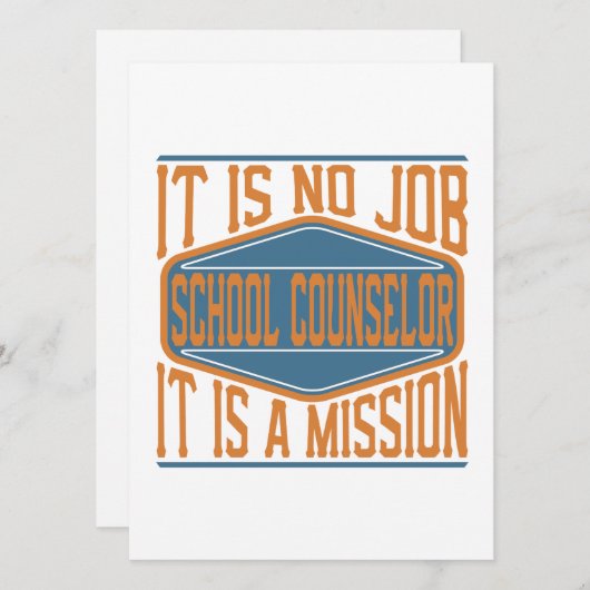 schooladviseur - Het is geen baan, het is een miss Feestdagenkaart (Voorkant / Achterkant)