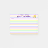 schooladviseur pastel Stripe Post-it® notes (Voorkant)