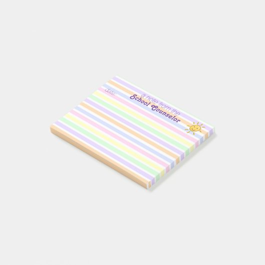 schooladviseur pastel Stripe Post-it® notes (Schuin)