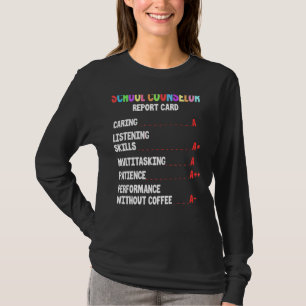 Schooladviseur rapporteert kaart levendige waarder t-shirt