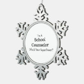 Schooladviseur Tin Sneeuwvlok Ornament (Rechts)