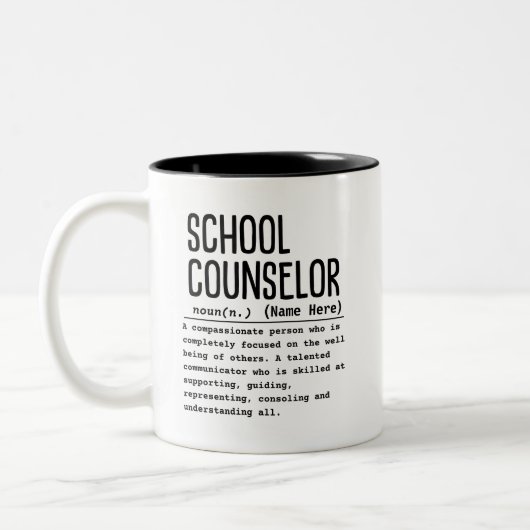 Schooladviseur Tweekleurige Koffiemok (Links)