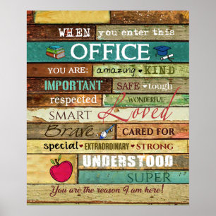 Schooladviseur wanneer je deze Kantoor invoert Poster